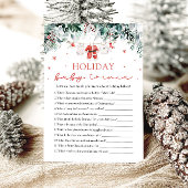 Red Santa Baby Dusche Holiday Baby Baby Trivia Spi Einladung