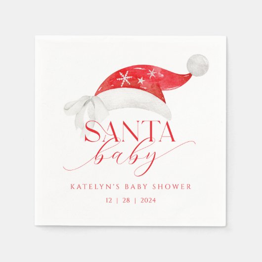 Red Santa Baby Dusche Serviette (Vorderseite)