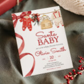 Red Santa Baby Weihnachtsdusche Einladung