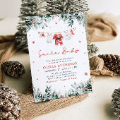 Red Santa Baby Weihnachtskleidung Baby Dusche Einladung