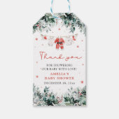 Red Santa Baby Weihnachtskleidung Baby Dusche Geschenkanhänger (Vorderseite)