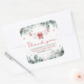 Red Santa Baby Weihnachtskleidung Baby Dusche Quadratischer Aufkleber (Umschlag)