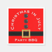 Red Santa Christmas im Juli Custom Napkins Serviette (Vorderseite)