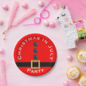 Red Santa Christmas im Juli Custom Pappteller (Party)