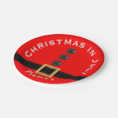 Red Santa Christmas im Juli Custom Pappteller (Schrägansicht)