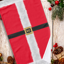 Red Santa Claus Anzug Monogram Weihnachtsfeiertag Handtuch