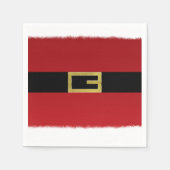 Red Santa Claus Belt & White Frische Weihnachten Serviette (Vorderseite)