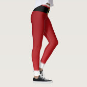 Red Santa Claus Belt & White Fur Weihnachten Leggings (Rechts)