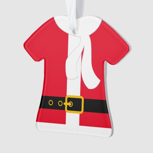 Red Santa Claus Coat Custom Christmas Ornament (Vorderseite)