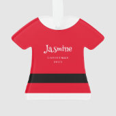 Red Santa Claus Coat Custom Christmas Ornament (Rückseite)