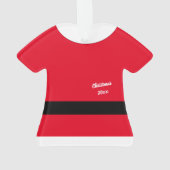 Red Santa Claus Coat Personalisiert Weihnachten Ornament (Rückseite)