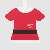 Red Santa Claus Coat Personalisiert Weihnachten Ornament (Rückseite)