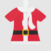 Red Santa Claus Coat Personalisiert Weihnachten Ornament (Vorderseite)