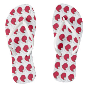 Red Santa Claus Father Christmas Hats Holiday Badesandalen