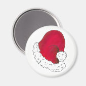 Red Santa Claus Hat frohe Weihnachten Weihnachten  Magnet (Vorderseite/Rückseite)