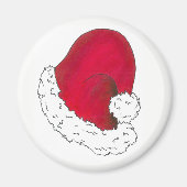 Red Santa Claus Hat frohe Weihnachten Weihnachten  Magnet (Vorne)