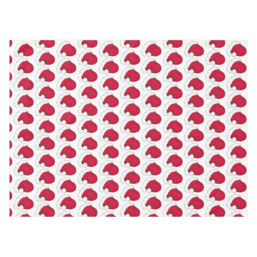 Red Santa Claus Hat frohe Weihnachten Weihnachten Tischdecke (Vorderseite (Horizontal))