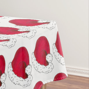 Red Santa Claus Hat frohe Weihnachten Weihnachten Tischdecke
