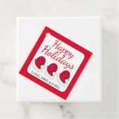 Red Santa Claus Hat Weihnachten glückliche Ferien Geschenkanhänger (Beispiel)