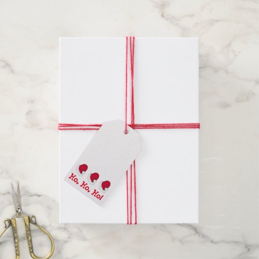 Red Santa Claus Hat Weihnachten glückliche Ferien Geschenkanhänger (Mit Garn)