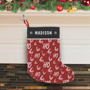 Red Santa Claus Ho Ho Ho Pattern Weihnachten Kleiner Weihnachtsstrumpf