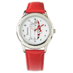 Red Santa Claus Kids Watch Armbanduhr