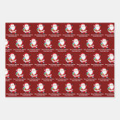 Red Santa Claus Maßgeschneiderte Kinder Weihnachte Geschenkpapier Set (Vorderseite 2)