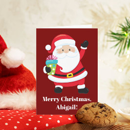 Red Santa Claus Maßgeschneiderte Kinder Weihnachte Karte