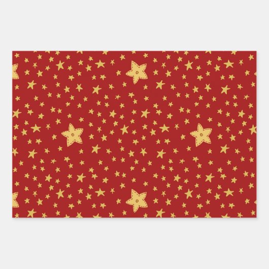 Red Santa Claus Weihnachten Geschenkpapier Set (Vorderseite 3)