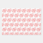 Red Santa Claus Weihnachten Geschenkpapier Set (Vorderseite)