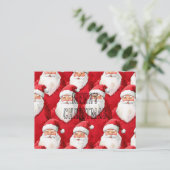 Red Santa Claus Weihnachten Postkarte (Stehend Vorderseite)