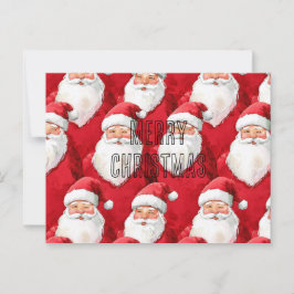 Red Santa Claus Weihnachten Postkarte