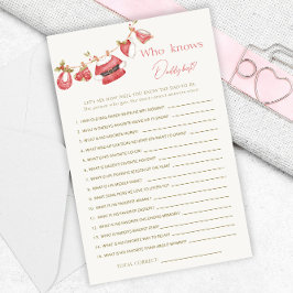 Red Santa Clothes Baby Shower Daddy Best Games