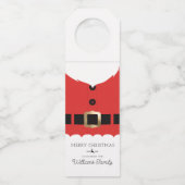 Red Santa Coat Weihnachten Flaschenanhänger (Vorderseite)