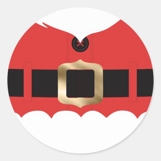 Red Santa Coat Weihnachten Runder Aufkleber (Vorderseite)