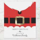 Red Santa Coat Weihnachten Weinetikett (Einzelnes Label)