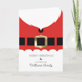 Red Santa Coat Weihnachtskarte Dankeskarte (Vorderseite)