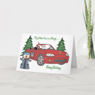 Red Santa Feiertagskarte