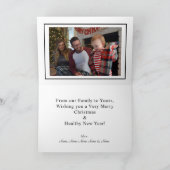 Red Santa Gnome w/Strumpf FOTO Weihnachtskarte Karte (Innenseite)