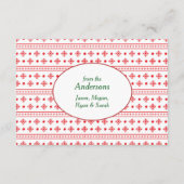 Red Santa Gnome Weihnachtskarte (Rückseite)