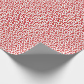 Red Santa Head auf weißem Hintergrund Muster Geschenkpapier (Ecke)