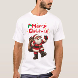 Red Santa Merry Weihnachtsgeschenk T-Shirt