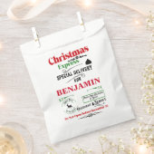 Red Santa Sack North Pole Deer Delivery Geschenktütchen (Ausgeschnitten)