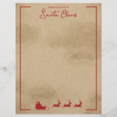 Red Santa Sleigh auf Imitaten Alte Papiere sehen a (Vorderseite)