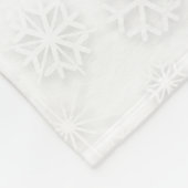 Red Santa und Snowfloakes Fleecedecke (Ecke)