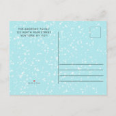 Red Santa Van Reindeer Dog Snow Weihnachtswerk Ankündigungspostkarte (Rückseite)