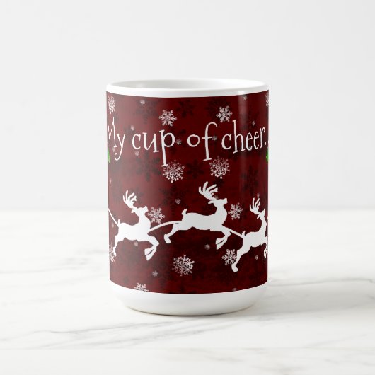 Red Santa's Sleigh and Rentier Coffee Tasse (Mittel)