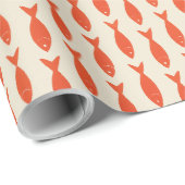 Red Sardines Fish Summer Geschenkpapier (Rolleneckpunkt)