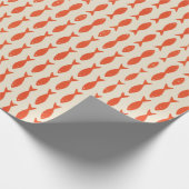 Red Sardines Fish Summer Geschenkpapier (Ecke)