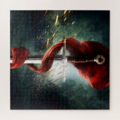 Red Sash Battle Sword Puzzle (Horizontal)